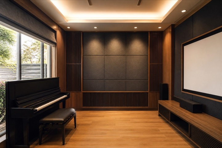 住宅の防音リフォームと音楽室を表現したイメージ